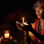 Sorceror performing Incantations and ritual empowerment and Bucha